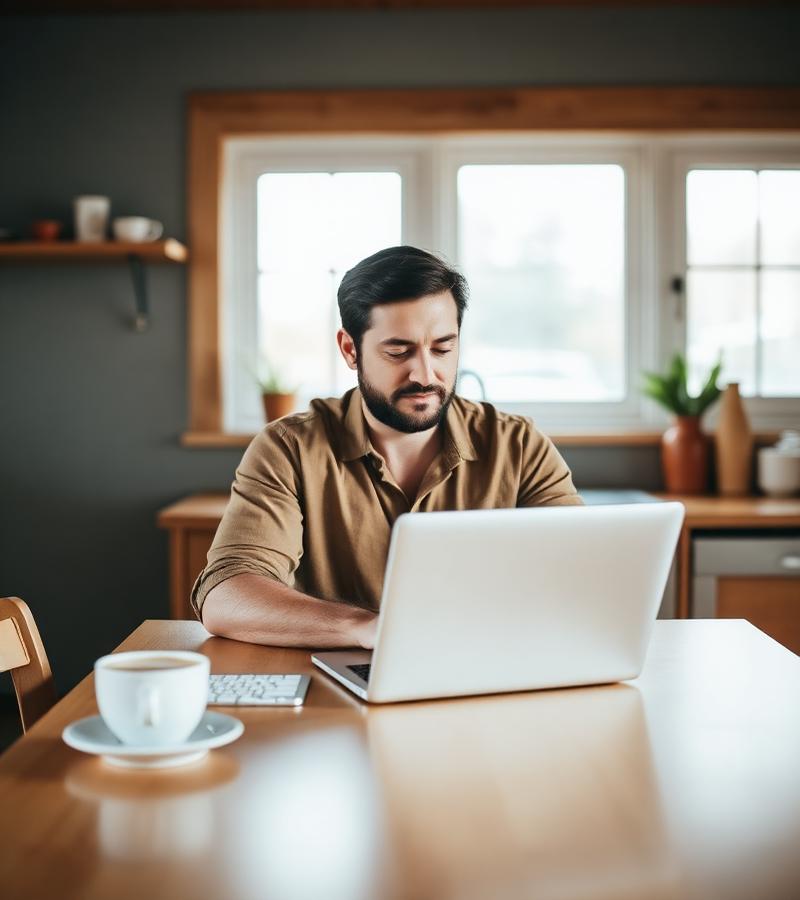 Car owner watching trader bids come in on a laptop