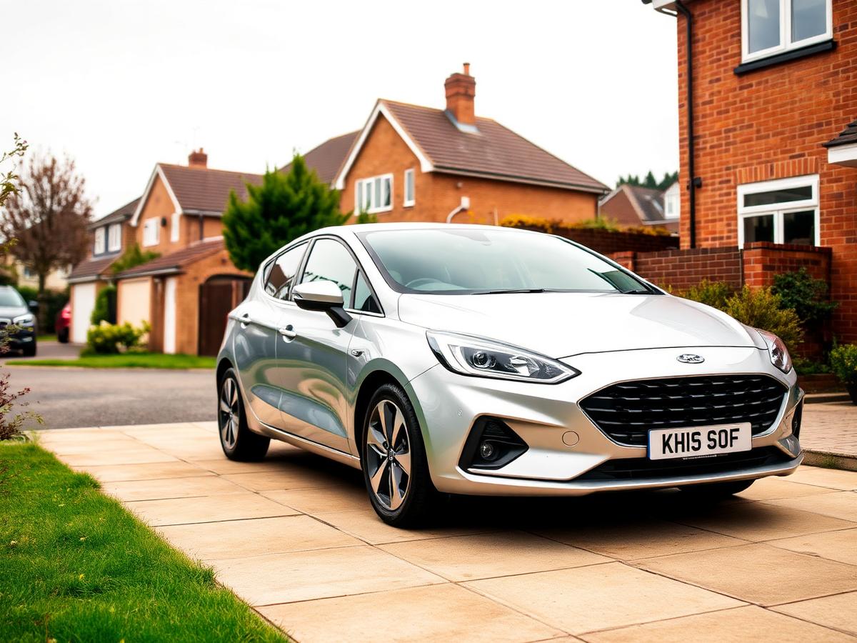 Car parked on a driveway waiting to be valued